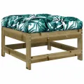 Salon de jardin 4 pcs avec coussins bois de pin imprégné