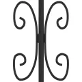 Portail et sommet de lance Noir 103x175 cm Acier enduit poudre