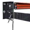 Auvent rétractable orange et marron 3x2,5 m tissu et aluminium