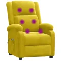 Fauteuil électrique de massage Jaune Velours