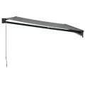 Auvent rétractable anthracite 4,5x3 m tissu et aluminium