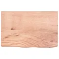 Dessus de table marron clair bois chêne massif traité