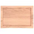 Dessus de table marron clair bois chêne massif traité