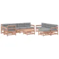 Salon de jardin 10 pcs avec coussins bois massif douglas