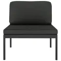 Salon de jardin 3 pcs avec coussins Aluminium Anthracite