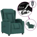 Fauteuil inclinable électrique Vert foncé Tissu