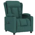 Fauteuil inclinable électrique Vert foncé Tissu
