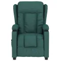Fauteuil inclinable électrique Vert foncé Tissu