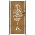 Portail de jardin 105x180 cm acier corten conception de l'arbre