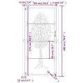 Portail de jardin 105x180 cm acier corten conception de l'arbre
