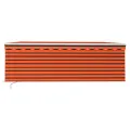 Auvent manuel rétractable avec store 4,5x3 m Orange et marron