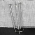 Rideaux occultants aspect lin crochet 2pcs Anthracite 140x175cm