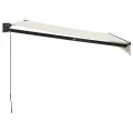 Auvent rétractable crème 3x2,5 m tissu et aluminium