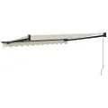 Auvent rétractable crème 3x2,5 m tissu et aluminium