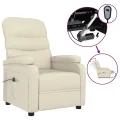 Fauteuil inclinable électrique Crème Similicuir