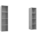 Meubles TV muraux 2 pcs Gris béton Bois d'ingénierie