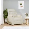 Fauteuil de massage électrique Crème Similicuir