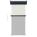 Auvent latéral de balcon 85x250 cm Crème