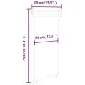 Auvent latéral de balcon 85x250 cm Crème