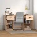 Bureau avec armoires 135x50x75 cm Bois massif de pin