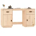 Bureau avec armoires 135x50x75 cm Bois massif de pin