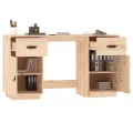 Bureau avec armoires 135x50x75 cm Bois massif de pin
