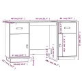 Bureau avec armoires 135x50x75 cm Bois massif de pin