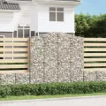 Paniers à gabions arqués 8 pcs 200x50x200/220 cm Fer galvanisé