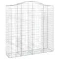 Paniers à gabions arqués 8 pcs 200x50x200/220 cm Fer galvanisé