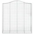 Paniers à gabions arqués 8 pcs 200x50x200/220 cm Fer galvanisé