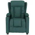 Fauteuil de massage Vert foncé Tissu