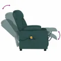 Fauteuil de massage Vert foncé Tissu