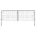 Porte de jardin Acier galvanisé 306x125 cm Argenté