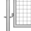 Porte de jardin Acier galvanisé 306x125 cm Argenté