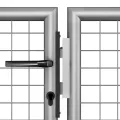 Porte de jardin Acier galvanisé 306x125 cm Argenté