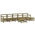 Salon de jardin 7 pcs avec coussins bois de pin imprégné