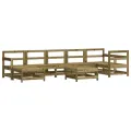 Salon de jardin 8 pcs avec coussins bois de pin imprégné