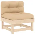 Salon de jardin 8 pcs avec coussins bois massif