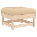 Salon de jardin 8 pcs avec coussins bois massif