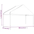 Belvédère avec toit blanc 20,07x5,88x3,75 m polyéthylène