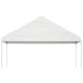 Belvédère avec toit blanc 6,69x5,88x3,75 m polyéthylène