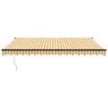 Auvent rétractable automatique jaune et blanc 4,5x3 m