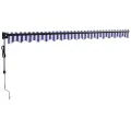 Auvent rétractable automatique bleu et blanc 4x3 m
