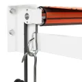 Auvent rétractable automatique orange et marron 3x2,5 m