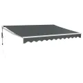 Auvent rétractable automatique anthracite 3,5x2,5 m