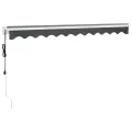 Auvent rétractable automatique anthracite 3,5x2,5 m