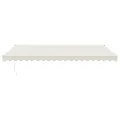 Auvent rétractable crème 5x3 m tissu et aluminium