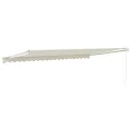 Auvent rétractable crème 5x3 m tissu et aluminium