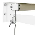 Auvent rétractable crème 5x3 m tissu et aluminium