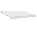 Auvent rétractable crème 3x2,5 m tissu et aluminium